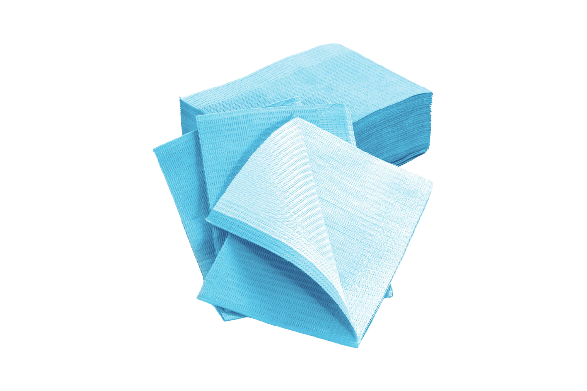 3-lags patientservietter hvide og blå