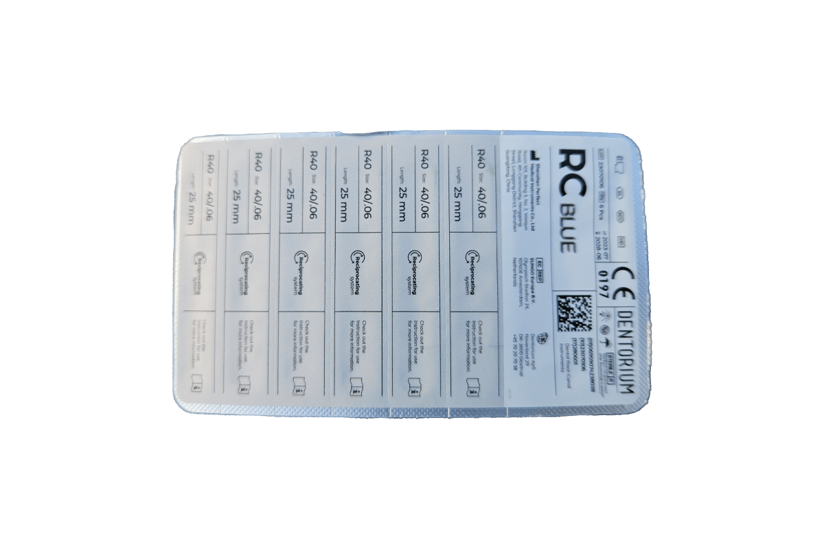 Dentorium RC Blue maskinfil, kompatible med VDW reciproc blue filer, 25mm, R40, Sort, 6stk - Billede 2
