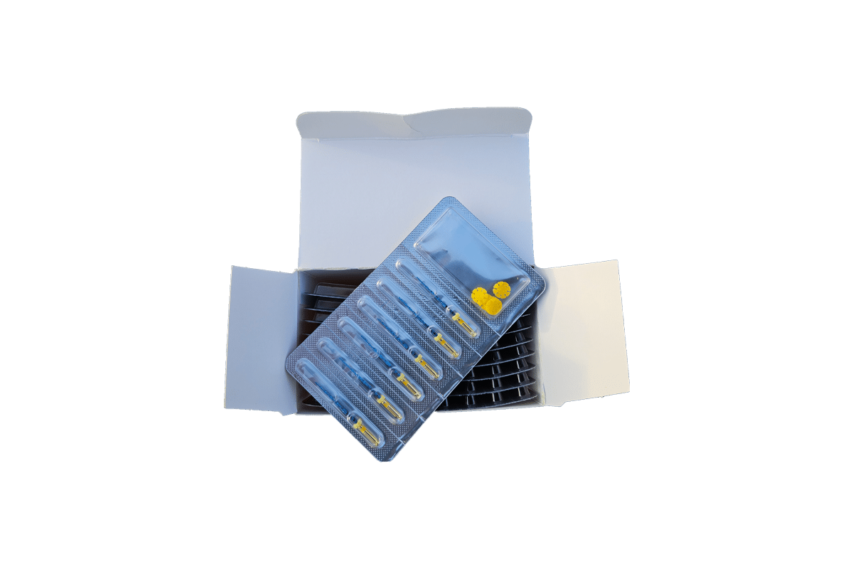 Dentorium RC Blue maskinfil, kompatible med VDW reciproc blue filer, 25 mm, R50, Gul, 6 stk. - Billede 5