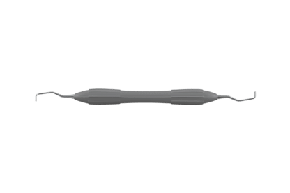 Curette, 1/2, mørkegrå, silikonegreb