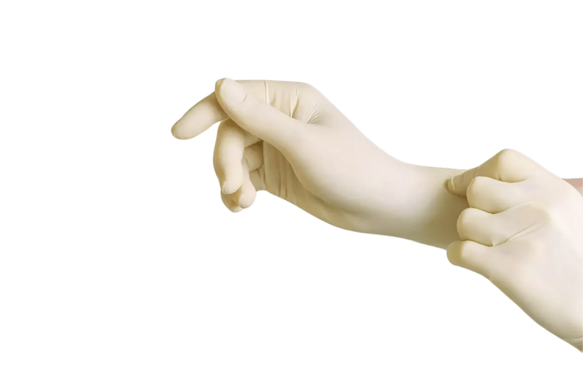 Handsker, syntetisk latex, medium, 10 x 100 stk. - Billede 2